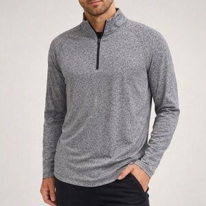 Lululemon Metal Vent Tech quarter Zip Pullover Heather Gray Running Training  M